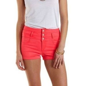 Refuge (Charlotte Russe) High-Waisted Denim Shorts